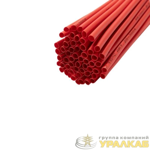 Трубка термоусадочная ТУТ нг 3.0/1.5 красн. 1м REXANT 