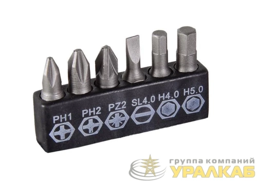 Отвертка со сменными битами 6шт Вихрь 