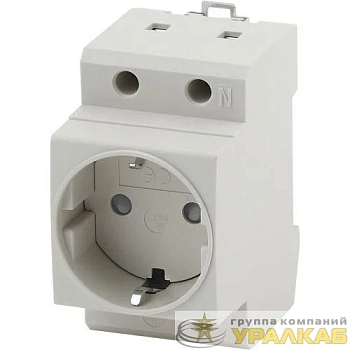 Розетка на DIN-рейку PRO MRD10-16-E 16А с заземлением Эра Б0057482