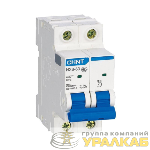 Выключатель автоматический модульный 2п C 20А 6кА NXB-63 (R) CHINT 814093 детальная картинка