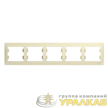 Рамка 5-м Glossa горизонт. беж. SE GSL000205