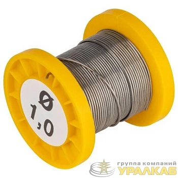 Припой с канифолью для пайки ПОС 61 трубка d1.0мм катушка 50гр Эра 