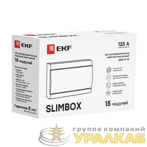 Щит ЩРН-П-15 "SlimBox" IP41 бел. дверца PROxima EKF 