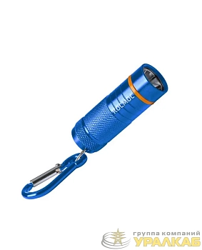 Фонарь брелок 1ВтLED 4xLR44 входят в комплект корпус анодир. алюм. карабин КОСМОС KOC205B