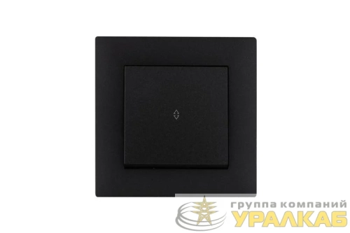 Выключатель проходной 1-клав. Karea RIZZ STAR чер. Makel 