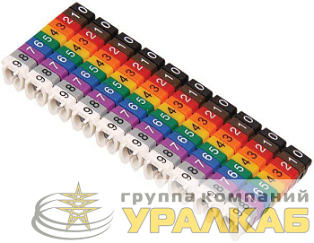 Маркер каб. МКН комплект цифр "0-9" 2.5кв.мм (уп.100шт) IEK UMK02-02-09