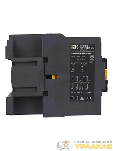 Контактор КМИ-23211 32А 230В/АС3 1НЗ IEK KKM21-032-230-01 детальная картинка
