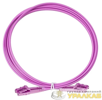 Патч-корд оптический дуплексный OM4 2х50/125 LC-LC 1м Eurolan 