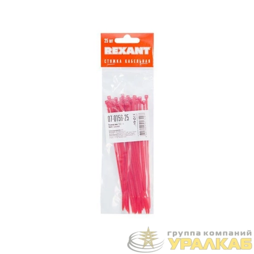Хомут кабельный 2.5х150 нейл. красн. (уп.25шт) Rexant 07-0156-25 детальная картинка