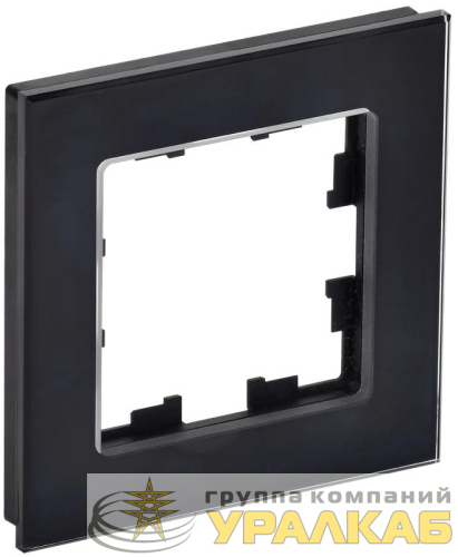 Рамка 1-м BRITE РУ-1-2-БрЧ стекло черн. IEK BR-M12-G-K02