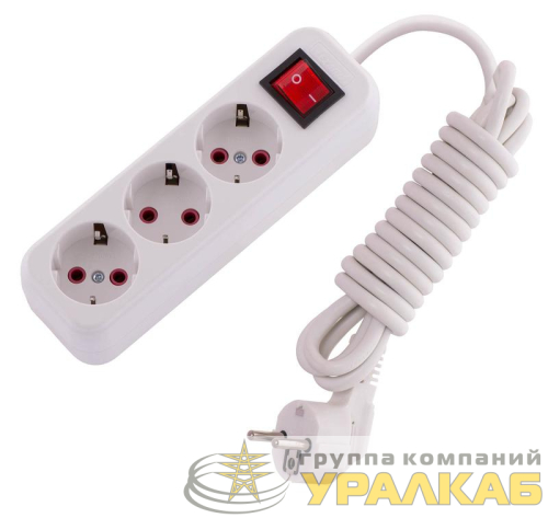 Удлинитель 3х3м с заземл. 16А IP20 Lila с выкл. LEZARD 720-0303-302 детальная картинка