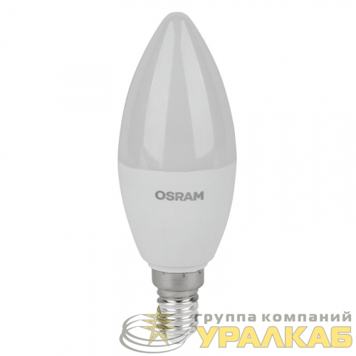 Лампа светодиодная LED Value LVCLB60 7SW/830 свеча матовая E14 230В 2х5 RU (уп.5шт) OSRAM 4058075577923