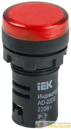 Лампа светосигнальная AD22DS d22мм 230В красн. IEK BLS10-ADDS-230-K04 детальная картинка