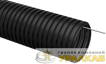 Труба гофрированная ПНД d20мм с протяжкой черн. (уп.100м) IEK CTG20-20-K02-100-1