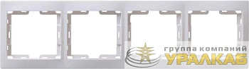 Рамка 4-м КВАРТА РГ-4-КБ горизонт. бел. IEK EMK40-K01-DM