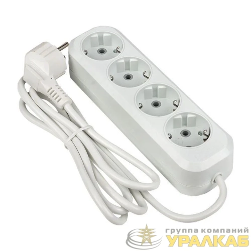 Удлинитель 4х2м с заземл. 16А IP20 Эксперт 3.0кВт ПВС 3х1 PROxima EKF 