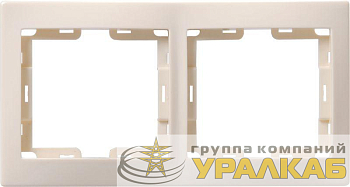 Рамка 2-м КВАРТА РГ-4-ККм горизонт. крем. IEK EMK20-K33-DM