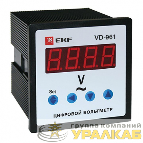 Вольтметр цифровой VD-961 на панель 96х96 однофазный EKF vd-961