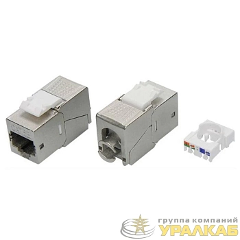 Модуль Keystone RJ45 CAT5E экранир. 90град. (форм-фактор S19) серебр. DKC RNK5EF90TL