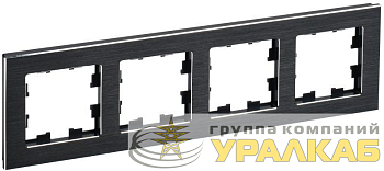 Рамка 4-м BRITE РУ-4-1-БрЧ металл черн. IEK BR-M42-M-K02