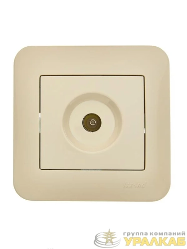 Розетка телевизионная проходная TV СП ASTI IP20 в сборе крем. LEZARD 