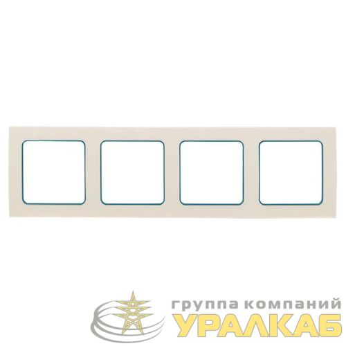 Рамка 4-м Стокгольм бел. с линией цвета синий PROxima EKF EAM-G-305-30 детальная картинка