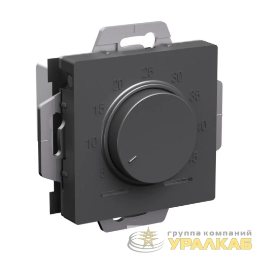 Термостат теплого пола электронный AtlasDesign 10А с датчиком механизм базальт SE 