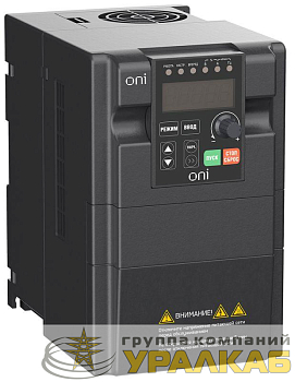 Преобразователь частоты A150 380В 3ф 3.7кВт 10А встроенный торм. модуль ONI A150-33-37NT