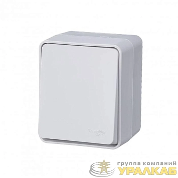 Переключатель проходной 1-кл. ОП AtlasDesign Profi54 IP54 10AX бел. SE ATN540161