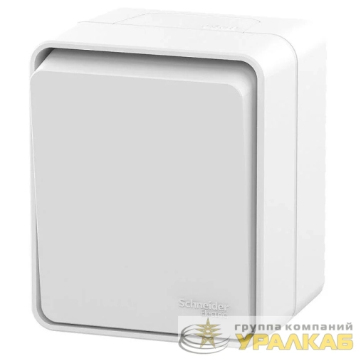 Выключатель кнопочный 1-кл. ОП AtlasDesign PROFI IP54 10АХ бел. SE 