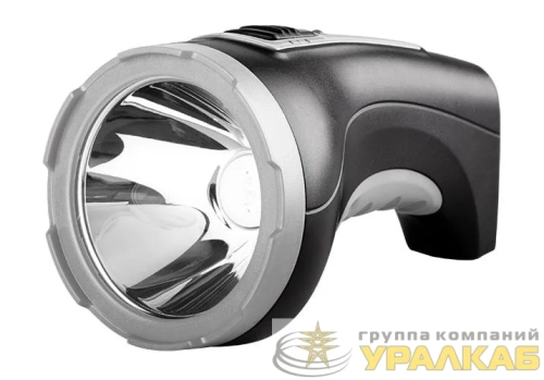 Фонарь аккумуляторный ручной AccuF2-L5W-bk SMD 5Вт 185лм IP20 2 режима: яркий/эконом аккум. 1.6А.ч выдвижная вилка индикатор зарядки ремешок черн. ФАZА 