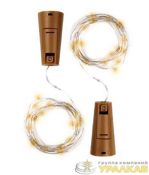 Гирлянда "Пробки" DC-G04-20YS2 20 LED 3х(LR44/LR1154/AG13/G13) в компл. желт. (уп.2шт) ФАZА 5059672