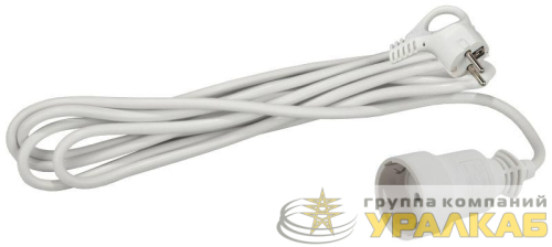 Удлинитель-шнур 1х5м с заземл. 10А IP20 UX-1е-5m ПВС 3х0.75 Эра Б0039818 детальная картинка