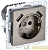 Розетка BRITE РЮш10-1-БрШ 16А с USB A+A 2.1А с заземл. защ. шторки механизм шампань IEK BR-R14-16-U21-D21-K37