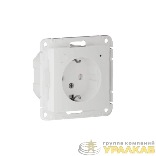 Розетка AtlasDesign Smart 16А L+N с заземл. защ. шторки Zigbee механизм бел. SE 