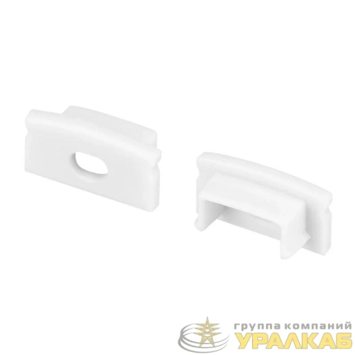 Заглушка LINE-1708 с отверстием WHITE пластик (комплект) Arlight 