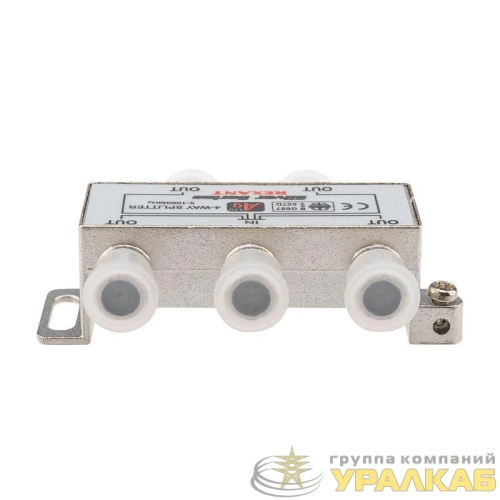Делитель ТВ "краб" х4+5шт F "BOX" 5-1000 МГц "Silver" Rexant 05-6103 детальная картинка