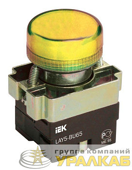 Индикатор светосигнальный LAY5-BU65 d22мм 230В желт. IEK BLS50-BU-K05