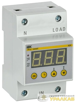 Реле напряжения РН-д 1ф 54мм 40А IEK IVR31-1-40