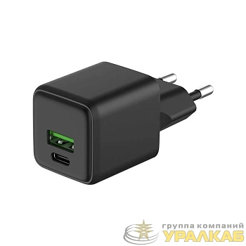 Устройство зарядное сетевое с двумя портами USB-A и USB-C 25Вт GaN Rexant 18-2203