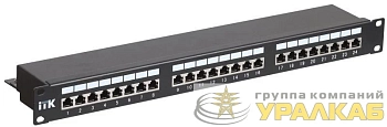 Патч-панель 1U кат.5е STP 24 порта (IDC Dual) ITK PP24-1UC5ES-D05