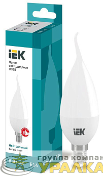 Лампа светодиодная ECO CB35 7Вт свеча на ветру 3000К E14 230В IEK LLE-CB35-7-230-30-E14