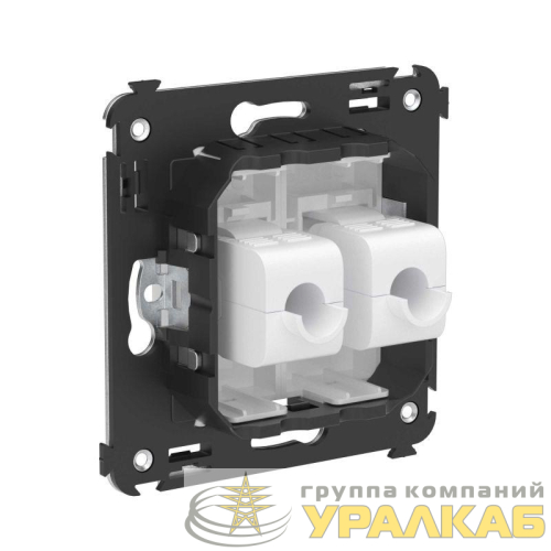 Розетка компьютерная 2-м СП Avanti "Белое облако" RJ45 кат.5E без шторок механизм DKC 