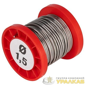 Припой для пайки ПОС 61 проволока d1.5мм катушка 100гр Эра 