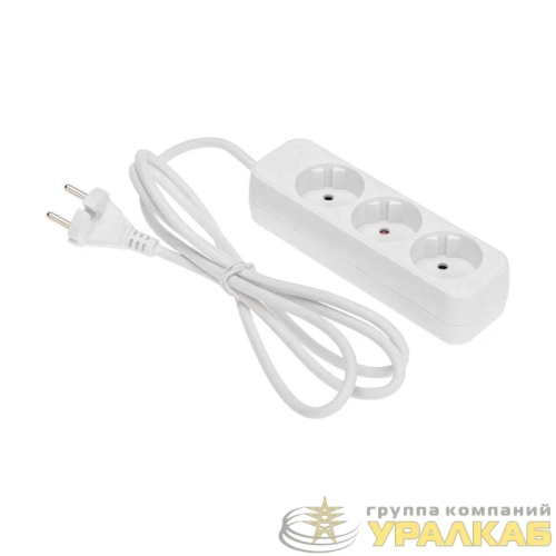 Удлинитель 3х1.5м без заземл. STANDARD 2х1кв.мм бел. Rexant 13-4006 детальная картинка