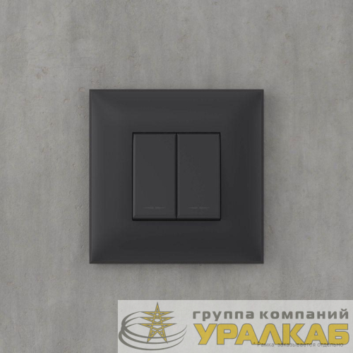 Кнопка 2-кл. СП Avanti "Черный матовый" DKC 