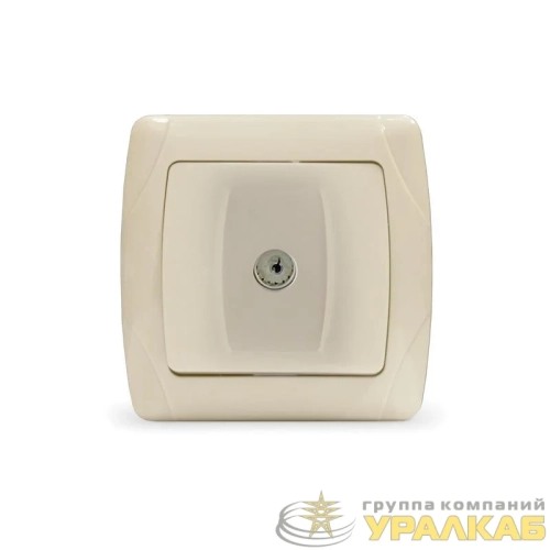 Розетка телевизионная TV 1-м СП Маргарита сл.кость (ivory) UNIVersal М0027-I детальная картинка