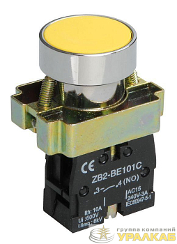 Кнопка LAY5-BA51 1НО без подсветки желт. KARAT IEK BBT60-BA-K05