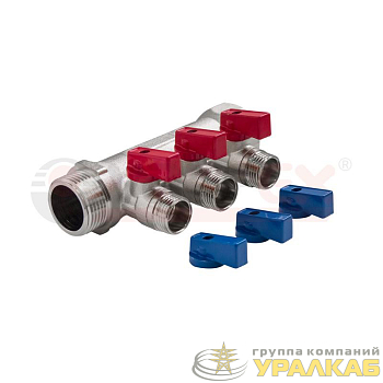 Коллектор с отсекающими кранами 3/4дюймх2вых. 1/2дюйм нар. (36) К VALFEX 