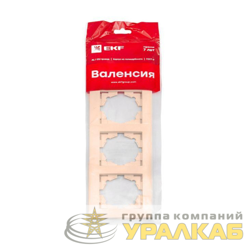 Рамка 4-м Валенсия крем. PROxima EKF EWM-G-304-20 детальная картинка